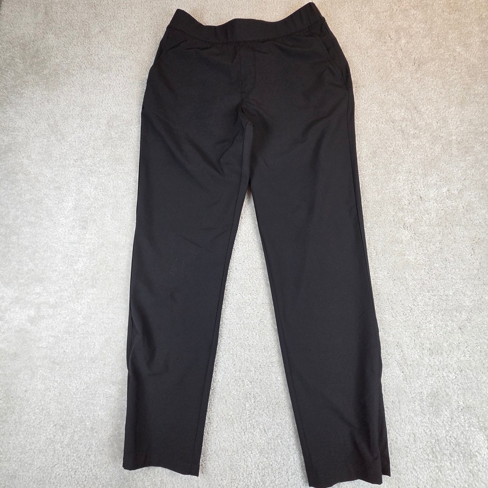 Tommy Bahama Everyday Active Black Straight Leg Pants Ankle Zip Women Small